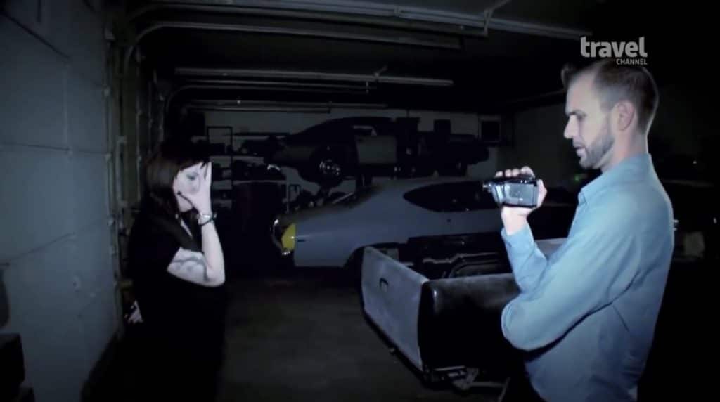 Amy on her walkthrough being filmed while being filmed by Matt