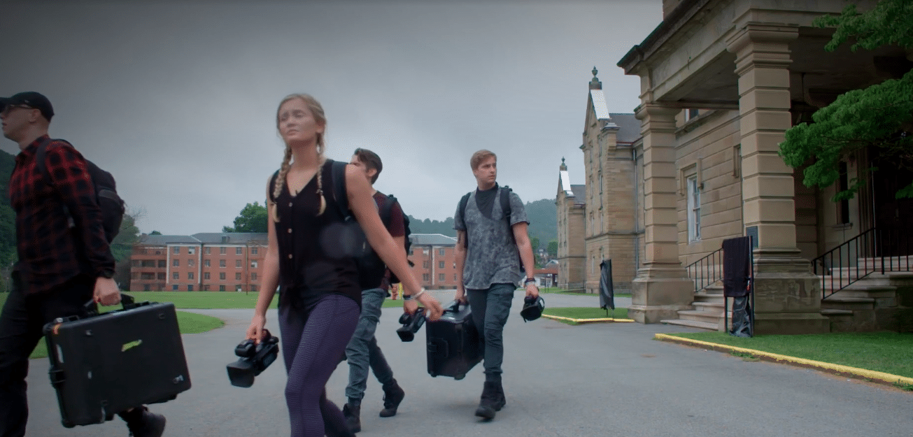 The team leaving the location
